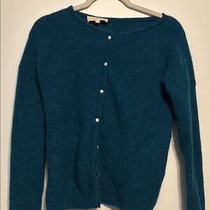 Sezane gaspard Teal Cardigan Sweater